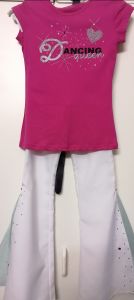 Kids Costumes to Hire - Dancing Queen top & bellbottoms - GIRL